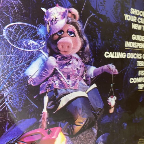 Vintage Framed Miss Piggy Faux Field & Stream Magazine Cover The Muppets Kermit - Picture 2 of 5