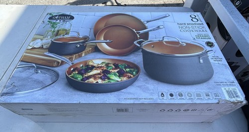Juego de utensilios de cocina anodizados duros antiadherentes Gotham Steel Pro de 8 piezas nueva caja abierta - Imagen 2 de 3