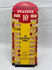 Vintage Eversharp 5R Erasers for Mechanical Pencils Store Display with Erasers