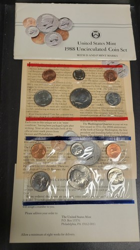 1988 Uncirculated U.S. Mint set in the Government Packaging OGP COA - Picture 2 of 2