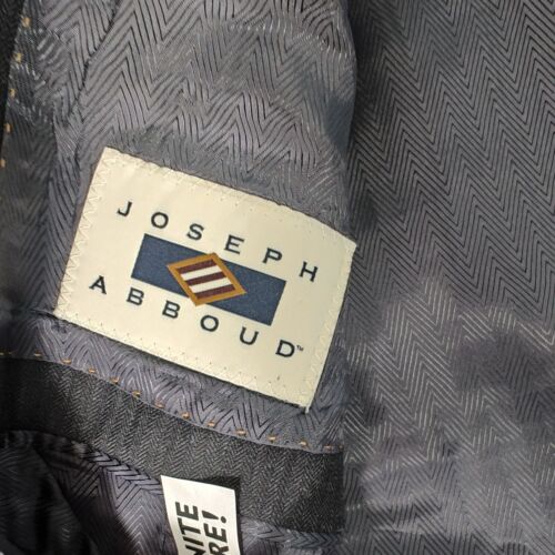 Joseph Abboud Suit Men 44R W34 Gray 100% Wool 2 Buttons Casual Office Business - Picture 3 of 22