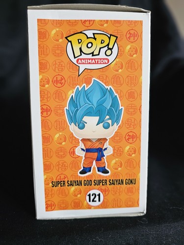 Funko Pop Dragon Ball Z Super Saiyan God Goku Azul #121 Tema Candente Excl Abovedado - Imagen 5 de 7