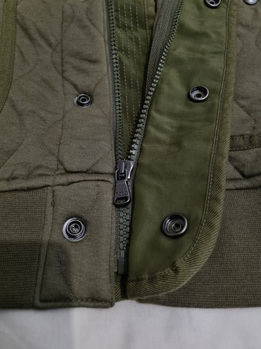 Polo Ralph Lauren Quilted Luxury Jersey Bomber Jacket Olive Size Small uk 38 - Picture 11 of 14