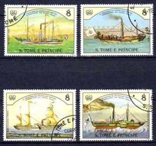Bateaux Saint Thomas et prince 1984 (66) Yvert n° 806 à 809 oblitérés used