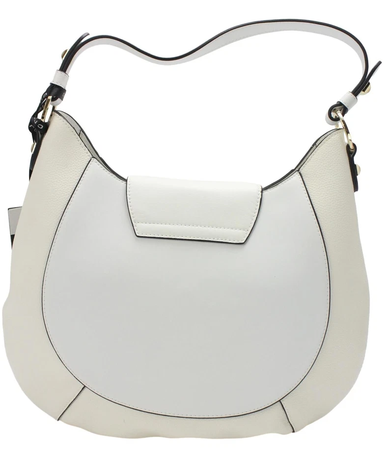 Bolso Cromia Frida Damas Uno Grande Cuero Medio Círculo Manija Única Detalle Metal Foto 4 de 4