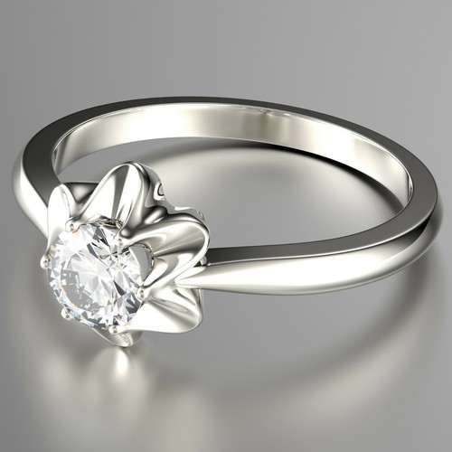 GIA Certified 1.00 Carat Round Cut Diamond Solitaire 14k Engagement Ring - Bild 2 von 3