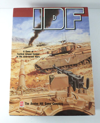 Vintage IDF Arab-Israeli Wars Strategy Board Game AVALON HILL Complete Unpunched