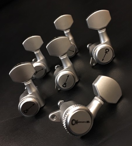 Charvel Locking Tuners Tuning Pegs Lefty San Dimas Left Handed Brushed Nickel 6L - Picture 10 of 17