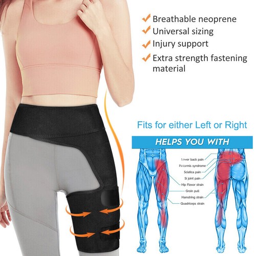 Hip Brace Compression Groin Support Wrap for Stabilize Thigh Hamstring Recovery