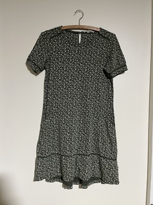 Fat Face Green Floral Dress Size US 2 UK 6 Spring Short Sleeve | eBay