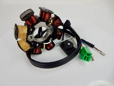 50cc QMB139 STATOR FOR SCOOTERS, ATVS, KARTS (8 coil, 4-wire, 2-pin) *TYPE 1*