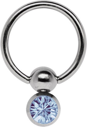 Titan Intimo Piercing Anello Bcr 1,6mm Doppio Sfera a Clip IN 5/6mm E Un - Foto 5 di 10