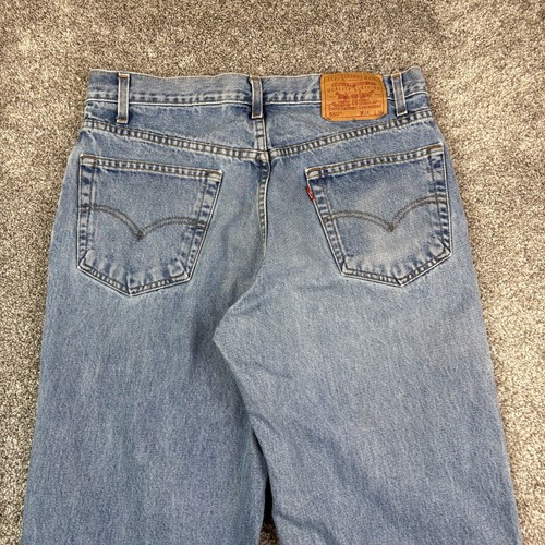 Pantalones de mezclilla vintage Levis 550 para hombre 34x36 lavado claro pierna recta calce relajado - Imagen 6 de 8