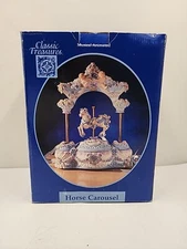 Classic Treasures Vintage Musical Carousel Horse "Love Makes The World Go Round"