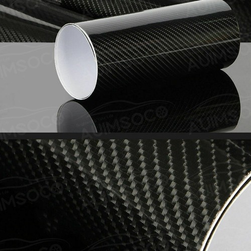 7D Glossy Carbon Fiber Vinyl Film Car Interior Wrap Stickers Auto Accessories AA - Picture 23 of 24
