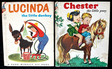 LUCINDA THE LITTLE DONKEY & CHESTER THE LITTLE PONY ~ two Rand McNally Elf Books
