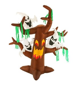 Halloween Haunters 6ft Inflatable Dead Tree Ghosts Led Yard Prop