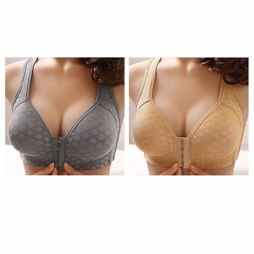 4/2/1Pack Women Front Fastening Push Up Bra Non Wired Comfort Soft Cup Underwear - Picture 24 of 30