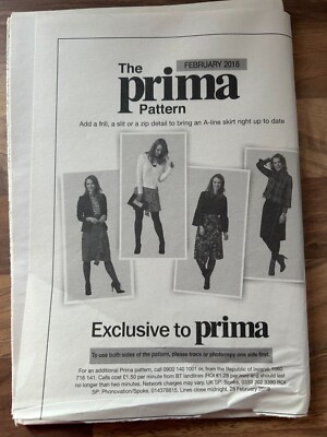 Vintage Prima SCHNITTMUSTER A Linie Rock 10-20 (Feb 18) Trace Off