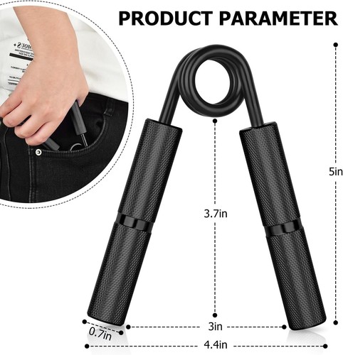 250lb Adjustable Hand Grip Strengthened Power Gripper Wrist Forearm Trainer - Picture 8 of 9