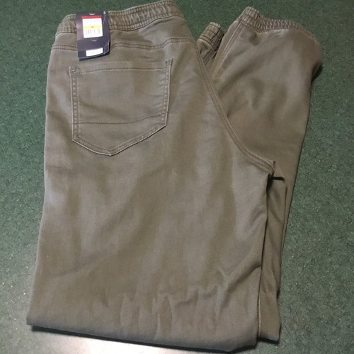 Unionbay Lounge Jogger M Green 5 Pocket Bungee Military Y35SEY2 Nwt
