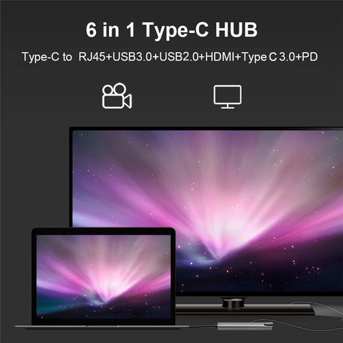 3/5/6/7/8in1 USB-C Type-C Hub To USB 3.0 PD 4K HDMI RJ45 Ethernet SD/TF Adapter - Picture 42 of 84