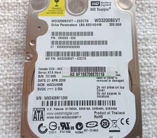 Disco Duro HDD 2.5 SATA Portátil Laptop PS3 PS4 250GB 320GB Toshiba Seagate WD - Imagen 15 de 23