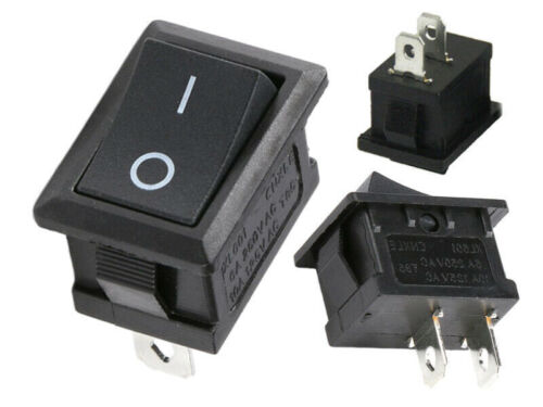 Interruttore ribaltabile interruttore a bilanciere switch 2 pin DC 12V 24V AC 250V/6A on/off 20,5x15 mm - Foto 1 di 5