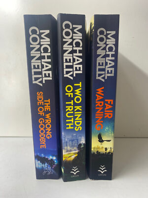 Bundle of 3 Michael Connelly Thriller/Mystery Paperback Books Inc. Fair Warning