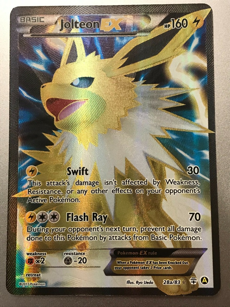 Jolteon EX Full Art 28a/83 Ultra Rare Holo Pokémon Card XY