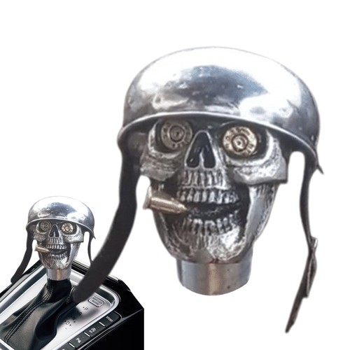 Skeleton Soldier Grip Handmade Gear Skull Shift Knob Car Decor 2.4x2.4x3.11 In - Picture 4 of 12