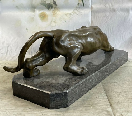 Walking Panther "por el artista francés Barye, excelente escultura de bronce Art Deco venta - Imagen 4 de 7