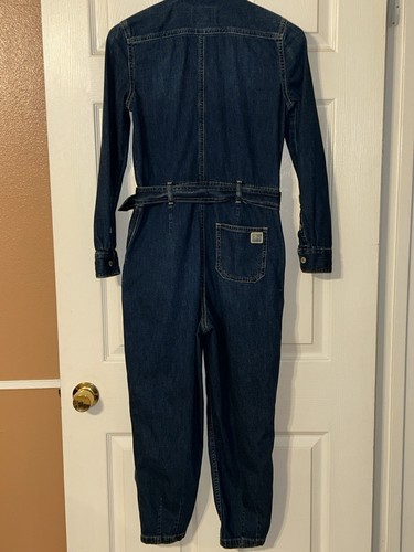 Polo Ralph Lauren Coverall Big Girls Teen Size 14 Cotton Denim Pockets Zips - Picture 8 of 9