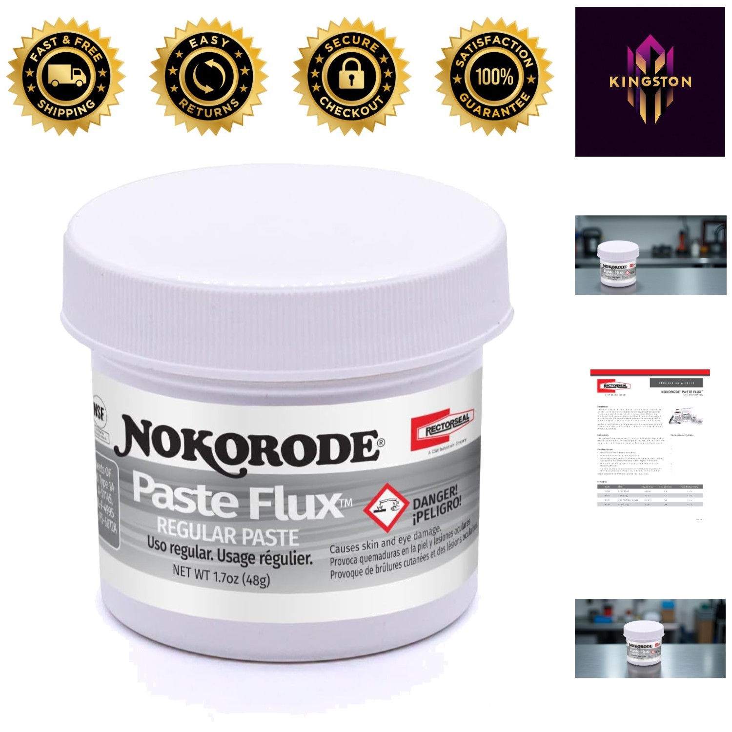 Nokorode Paste Flux 1.7 oz - Lead-Free Soldering Solution for Professionals