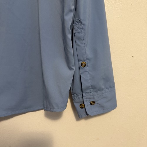 L.L. Bean Herren blau Hemd Medium normal belüftet Knopfleiste Angeln UPF 50+ - Bild 9 von 12