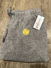 New Cat & Jack Boy's Gray Jogger Sweatpants Size XXL (16/18) Drawstring Fleece