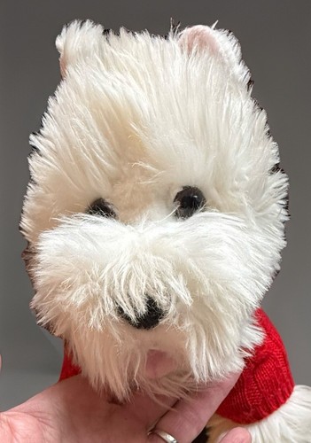 Suéter rojo de felpa de peluche realista BAB Westie West Highland Terrier perro EC - Imagen 4 de 16