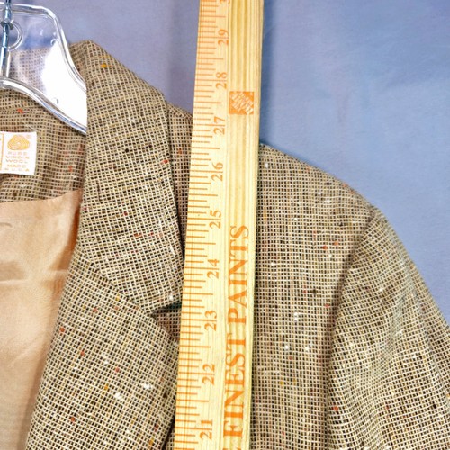 Vintage Pendleton reine Wolle Blazer Jacke Gr. 16 Biege Tweed gefüttert Knöpfe Taschen - Bild 13 von 14