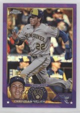 2023 Chrome Logofractor Edition Purple Refractor /250 Christian Yelich #109 11oh