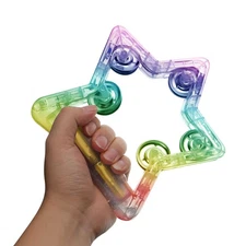 Handheld Tambourine Percussion Musical Instrument Handheld Rattle Party Suppl...