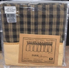 Park Designs Sturbridge Star Lined Window Valance~60" x 14"~New~2 Available