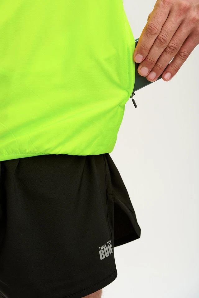 Men's Pace Running Gilet - Lightweight Windproof Reflective Trim & Two Pocket... - Image 4 of 4