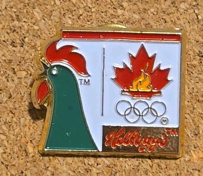 Olympics Kelloggs Corn Flakes Roaster Lapel Pin *See *