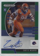 2020 Panini Prizm Draft Picks Rookies Green Curtis Weaver #166 Auto 4f5