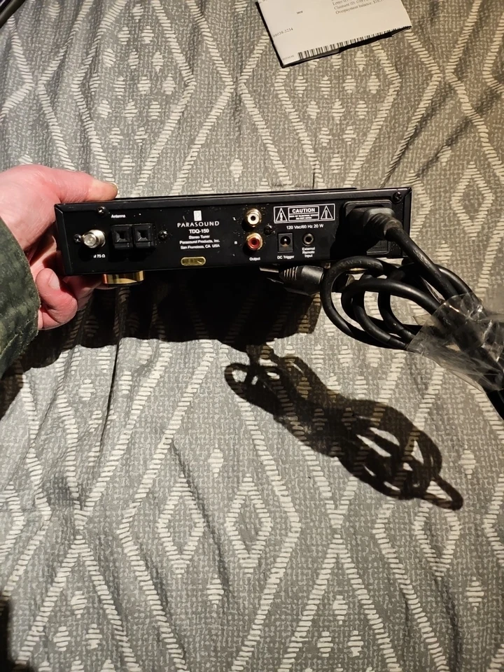 Parasound TDQ-150 Negro Sintonizador Manual Control Remoto AM/FM Sintonizador Estéreo Foto 2 de 4