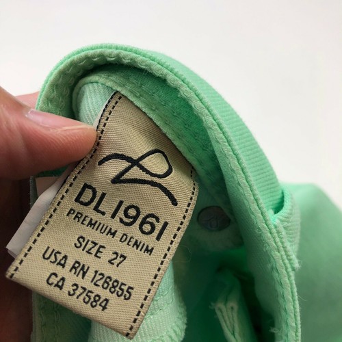 DL1961 Angel Mid Rise Skinny Ankle Key Lime 27 Tag (Actual 29W 28.5L) Jeans - Picture 9 of 12