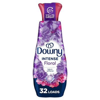 Downy Intense Liquid Fabric Softener and Conditioner, Floral Scent, 24 fl oz, 32