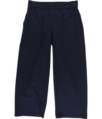 Pantalones cortos informales al tobillo de lana para mujer Eileen Fisher, azules, pequeños, PS