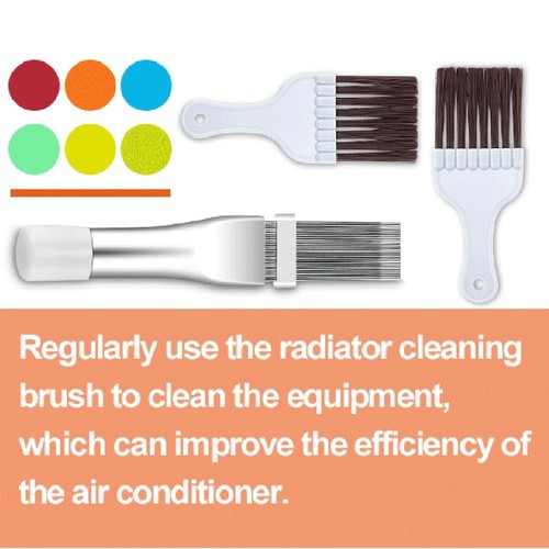 Easy to Use Air Conditioning Coil Cleaner 3 Piece Fin Repair Comb Brush Set - Picture 3 of 10
