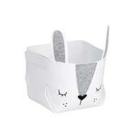 Zeller Present Aufbewahrungskorb Hase Filz Weiss Faltbar 21X21X17 Cm Neu